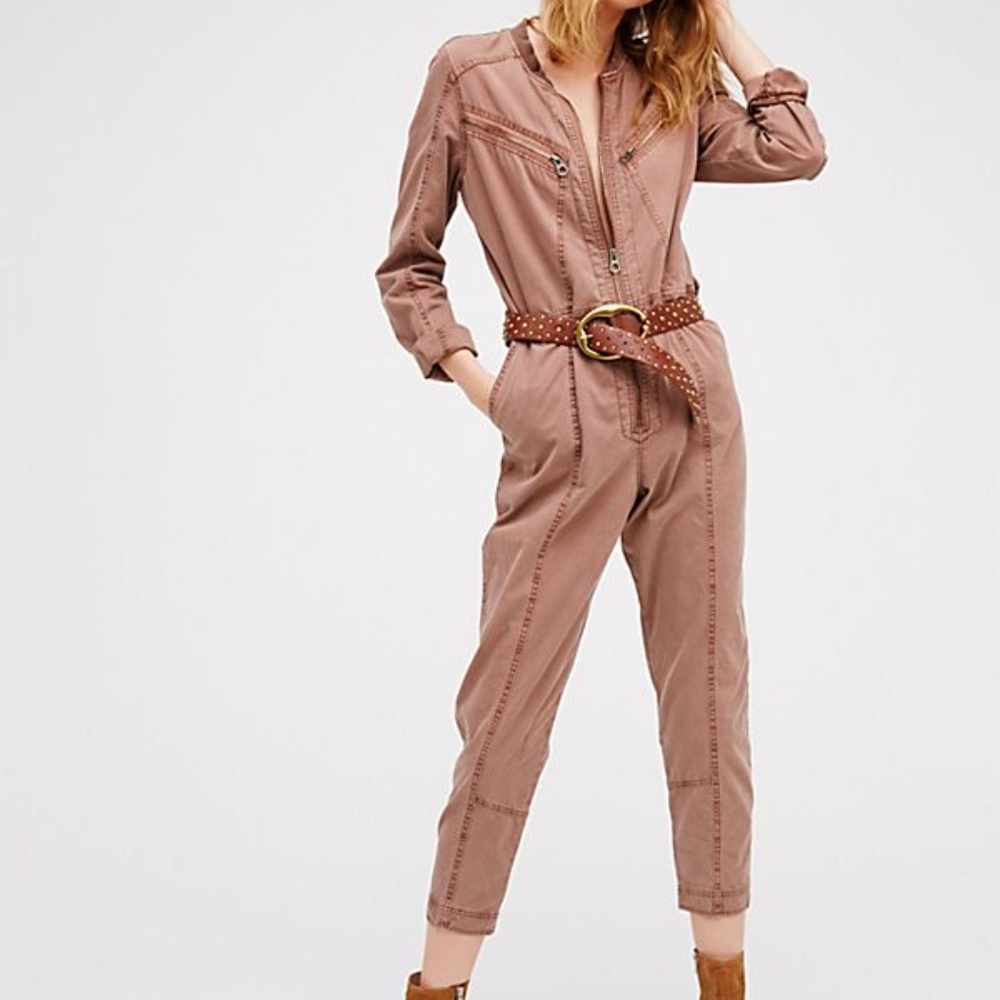 FREE PEOPLE Dusty Pink Flightsuit/Jump Suit